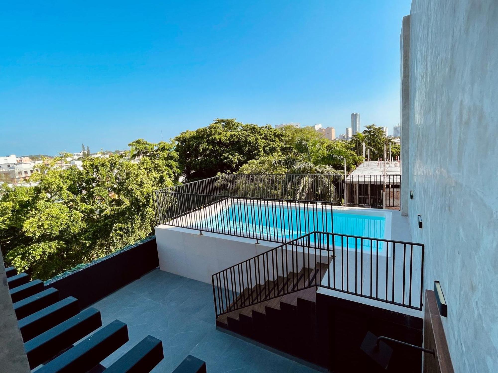 Depa Para 6 Con Alberca En Roof - Perlas 9 马萨特兰 外观 照片